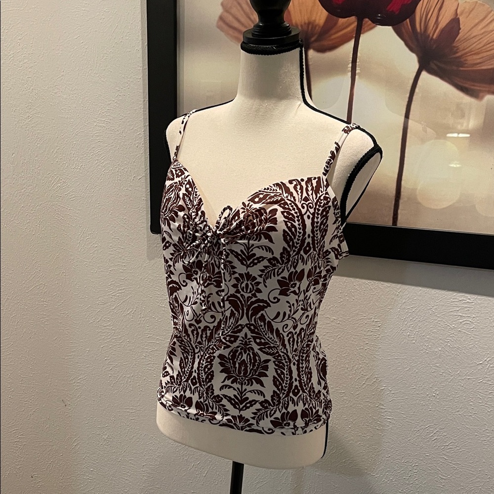 Victoria's Secret Burgundy Floral Bathing Suit Top